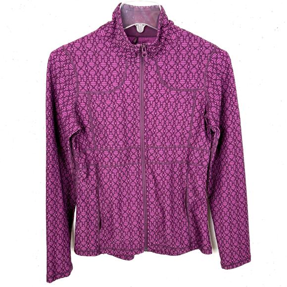 Prana Jackets & Blazers - Prana Womens Grape Jacquard Stretch Polyester Nylon Purple Full Zip Size XS